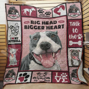 Pitbull Dog Quilt Blanket DHC1002661TD , 50 x 60 Inch, Quilt Bed Set
