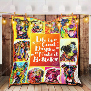 Dogs Quilt Blanket Bp Dhc1312541Dd , 50 x 60 Inch, Quilt Bed Set