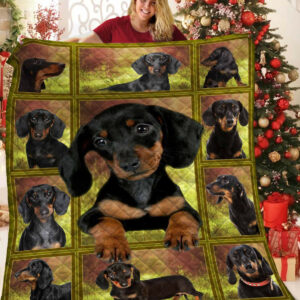 Dachshund Quilt Blanket CCC25108069 , 50 x 60 Inch, Quilt Bed Set