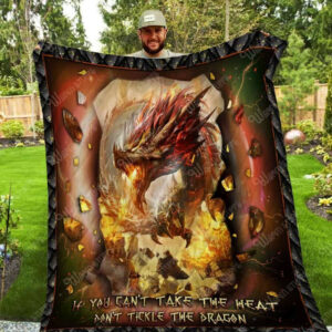 Dont Tickle The Dragon Washable GS-CL-DT0107 Quilt Blanket , 50 x 60 Inch, Quilt Bed Set