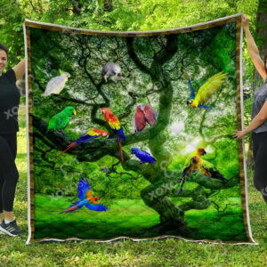 Parrot Quilt Blanket DHC1312584VT , Quilt Bed Set Size Single, Twin, Full, Queen, King, Super King