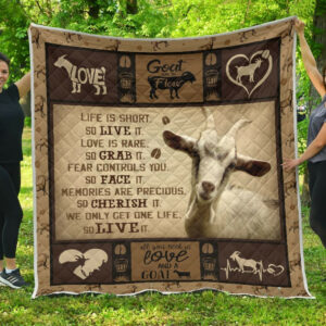Quilt Blanket Farm Goat Life Is Short Dhc09121262Dd , 50 x 60 Inch, Quilt Bed Set