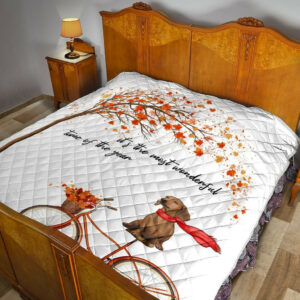 Dachshund Quilt Blanket DHC090120772TD , 50 x 60 Inch, Quilt Bed Set