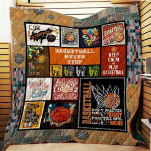 Basketball Be The Best U Can Be Quilt Blanket Dhc03011558Dd , 50 x 60 Inch, Quilt Bed Set