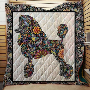 Poodle DTC2410224 Quilt Blanket , 50 x 60 Inch, Quilt Bed Set