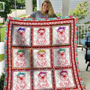Pig Quilt Blanket DHC13121708VT , 50 x 60 Inch, Quilt Bed Set