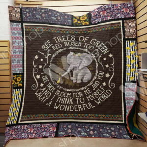 Elephant Hippie Quilt Blanket DHC1102626TD , 50 x 60 Inch, Quilt Bed Set