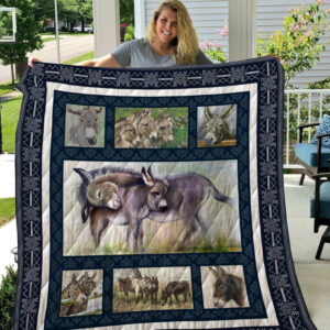 Donkey Quilt Blanket DHC2911110VT , 50 x 60 Inch, Quilt Bed Set