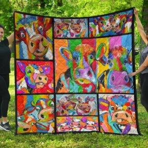 Quilt Blanket For Cow Lovers 18 DHC02012055TD , 50 x 60 Inch, Quilt Bed Set