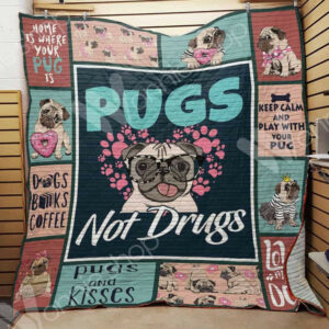 Pug Dog Quilt Blanket DHC1002599TD , 50 x 60 Inch, Quilt Bed Set