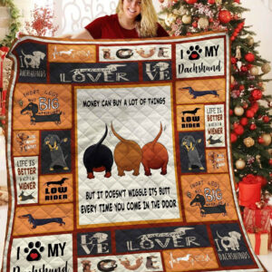 Dachshund Quilt Blanket BBB271118SM , 50 x 60 Inch, Quilt Bed Set