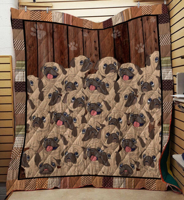 Pugs Vintage Quilt Blanket Dhc09121668Dd , 50 X 60 Inch, Quilt Bed Set