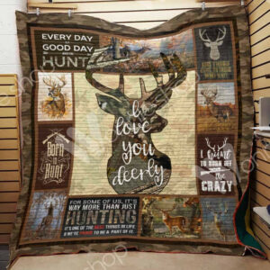 Deer Hunting Quilt Blanket DHC1102780TD , 50 x 60 Inch, Quilt Bed Set