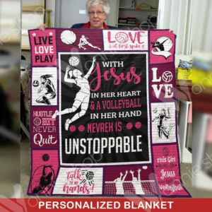 Personalized Volleyball Girl Quilt Blanket DHC0102623TD , 50 x 60 Inch, Quilt Bed Set