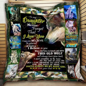 Daughter Old Wolf CL18100197MDQ Quilt Blanket , 50 x 60 Inch, Quilt Bed Set