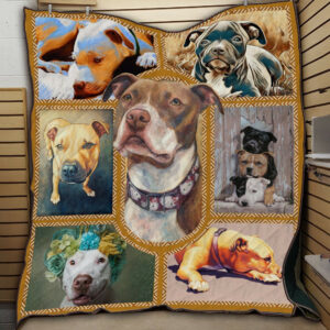 Pitbull Dog Love Quilt Blanket Dhc09121943Dd , 50 x 60 Inch, Quilt Bed Set