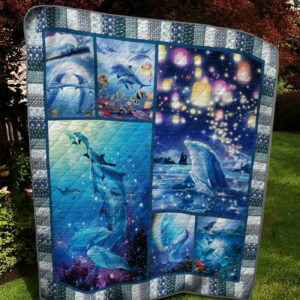 Dolphin I Saw An Angel Quilt Blanket DHC020120663TD , 50 x 60 Inch, Quilt Bed Set