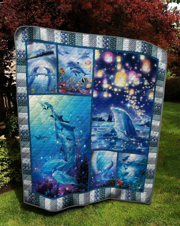Dolphin I Saw An Angel Quilt Blanket Dhc020120663Td , 50 X 60 Inch, Quilt Bed Set