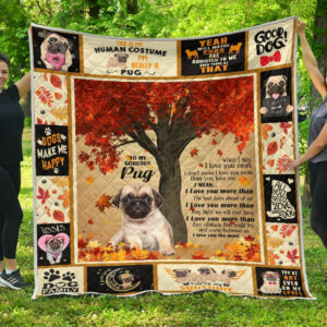Pug Quilt Blanket DHC13123967VT , 50 x 60 Inch, Quilt Bed Set