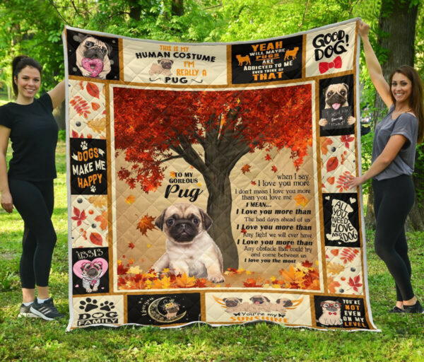 Pug Quilt Blanket Dhc13123967Vt , 50 X 60 Inch, Quilt Bed Set