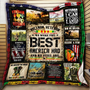 Proud Vietnam Veteran 1 GS-CL-NT2910 Quilt Blanket , 50 x 60 Inch, Quilt Bed Set
