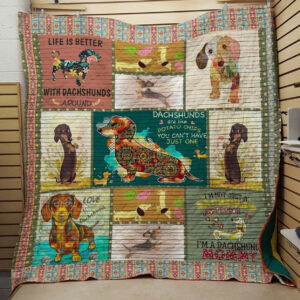 Dachshund Loved By A Dacshund GS-CL-DT2706 Quilt Blanket , 50 x 60 Inch, Quilt Bed Set