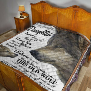 Dad To Daughter Quilt Blanket DHC02011448DD , 50 x 60 Inch, Quilt Bed Set