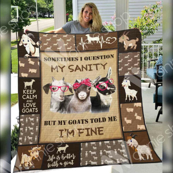 Goat Keep Calm And Love Goats Quilt Blanket Dhc3112646Td , 50 X 60 Inch, Quilt Bed Set