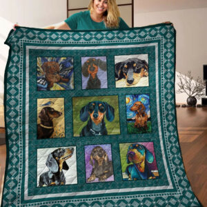 Dachshund Quilt Blanket C9B030314NA , 50 x 60 Inch, Quilt Bed Set