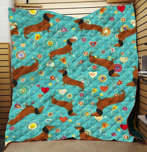 Dachshund Quilt Blanket C9B0504141Nh , 50 X 60 Inch, Quilt Bed Set