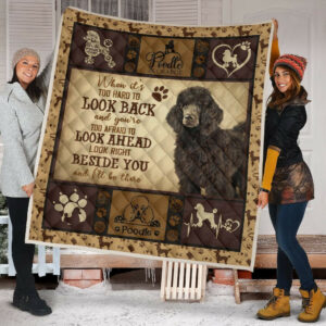 Quilt Blanket Dogs Black Poodle Beside You Dhc09121228Dd , 50 x 60 Inch, Quilt Bed Set