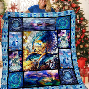 Dolphin Quilt Blanket BBB261005NL , 50 x 60 Inch, Quilt Bed Set