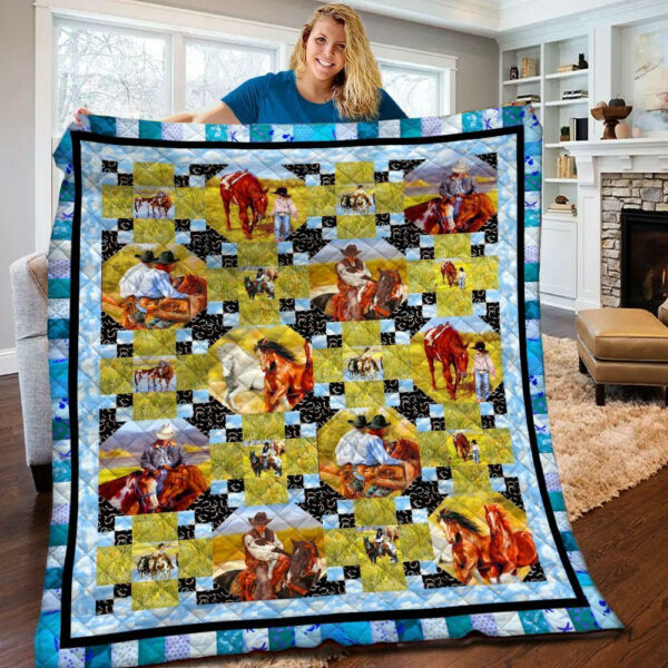 Horse Quilt Blanket Bbb110205Nb , 50 X 60 Inch, Quilt Bed Set