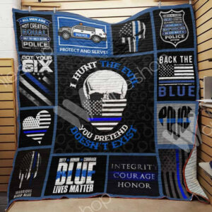 Police Quilt Blanket DHC1102166TD , 50 x 60 Inch, Quilt Bed Set