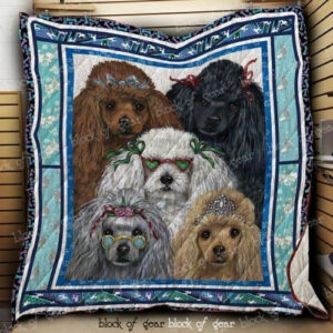 Poodles CL19100673MDQ Quilt Blanket , 50 x 60 Inch, Quilt Bed Set