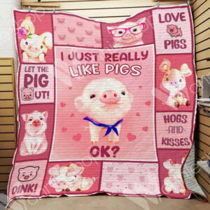 Pig N Quilt Blanket DHC0102821TD , Quilt Bed Set Size Single, Twin, Full, Queen, King, Super King
