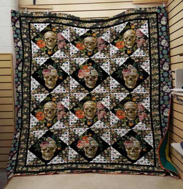 Skull I Dont Care About Sht Quilt Blanket Dhc020120964Td , 50 X 60 Inch, Quilt Bed Set