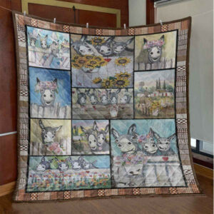 Donkey Beautiful Heart Quilt Blanket DHC0201201177TD , 50 x 60 Inch, Quilt Bed Set
