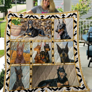 Doberman Loyal Dog Quilt Blanket Dhc04011079Dd , 50 x 60 Inch, Quilt Bed Set
