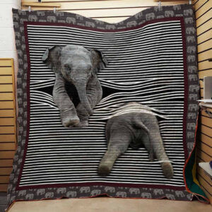 Elephant Let Find Me Quilt Blanket DHC0201201276TD , 50 x 60 Inch, Quilt Bed Set