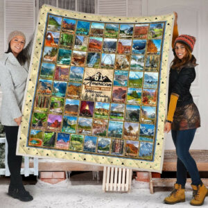 Quilt Blanket Hiking 61 American National Parks Dhc09121246Dd , 50 x 60 Inch, Quilt Bed Set