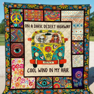 Elephant And Hippie Girl Cool Wind In My Hair Quilt Blanket Great Customized Blanket Gift For Birthday Christmas Anniversary, 50 x 60 Inch, Quilt Bed Set