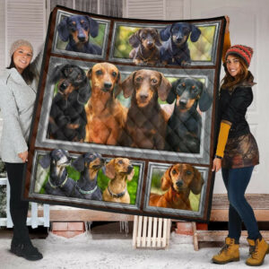 Dachshund Quilt Blanket Dhc09121365Dd , 50 x 60 Inch, Quilt Bed Set