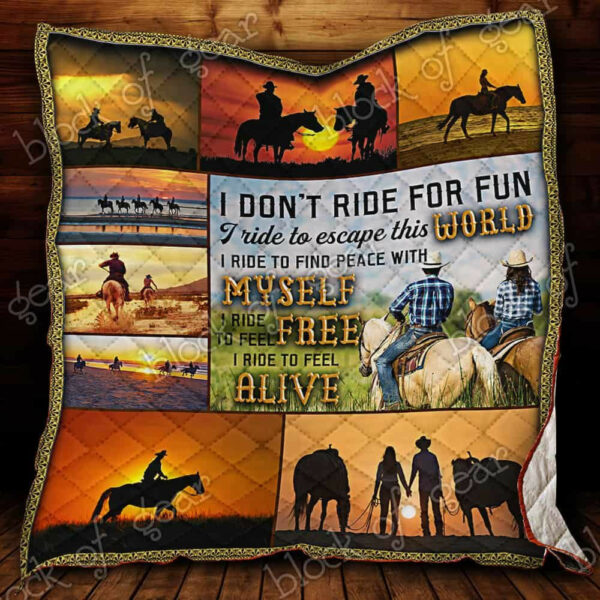 Horseback Riding Cl19100411Mdq Quilt Blanket , 50 X 60 Inch, Quilt Bed Set
