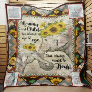 Elephant Mom Quilt Blanket DHC11021030TD , Quilt Bed Set Size Single, Twin, Full, Queen, King, Super King