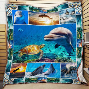 Dolphin 01 Dolphin 1811 Quilt Blanket Dhc03011415Dd , 50 x 60 Inch, Quilt Bed Set