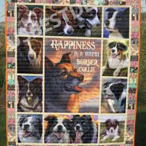 Border Collie Happiness Is A Warm Border Collie Quilt Blanket Dhc03011390Dd , 50 x 60 Inch, Quilt Bed Set