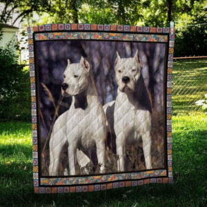 Dogo Argentino Together Quilt Blanket Dhc09122031Dd , 50 x 60 Inch, Quilt Bed Set
