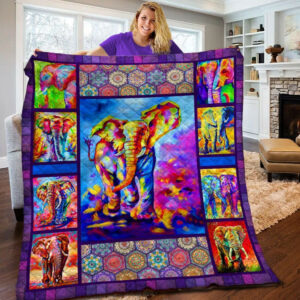 Elephant Quilt Blanket BBB070218NB , 50 x 60 Inch, Quilt Bed Set