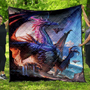 Dragon Quilt Blanket DHC1001655VT , 50 x 60 Inch, Quilt Bed Set